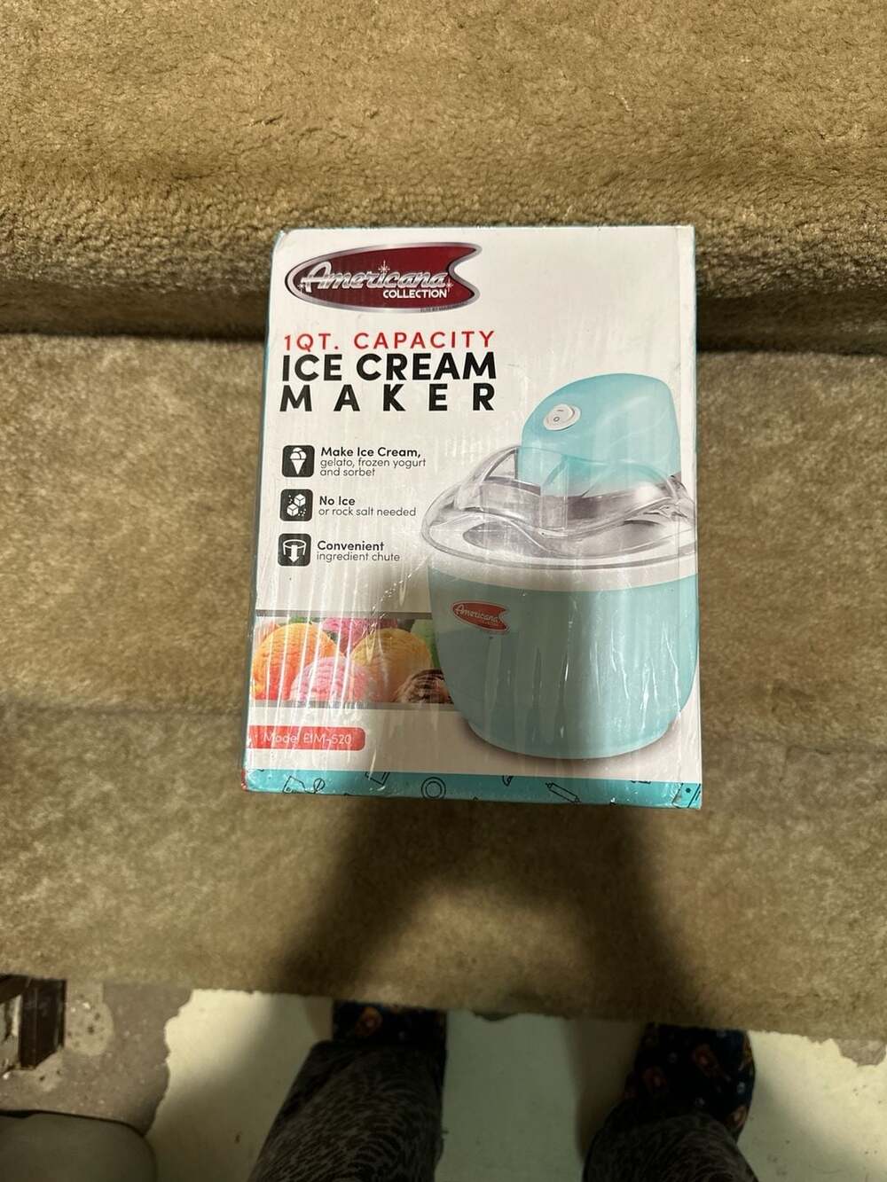Americana Collection 1 Qt. Electric Ice Cream Maker, Model EIM-520, Mint Green